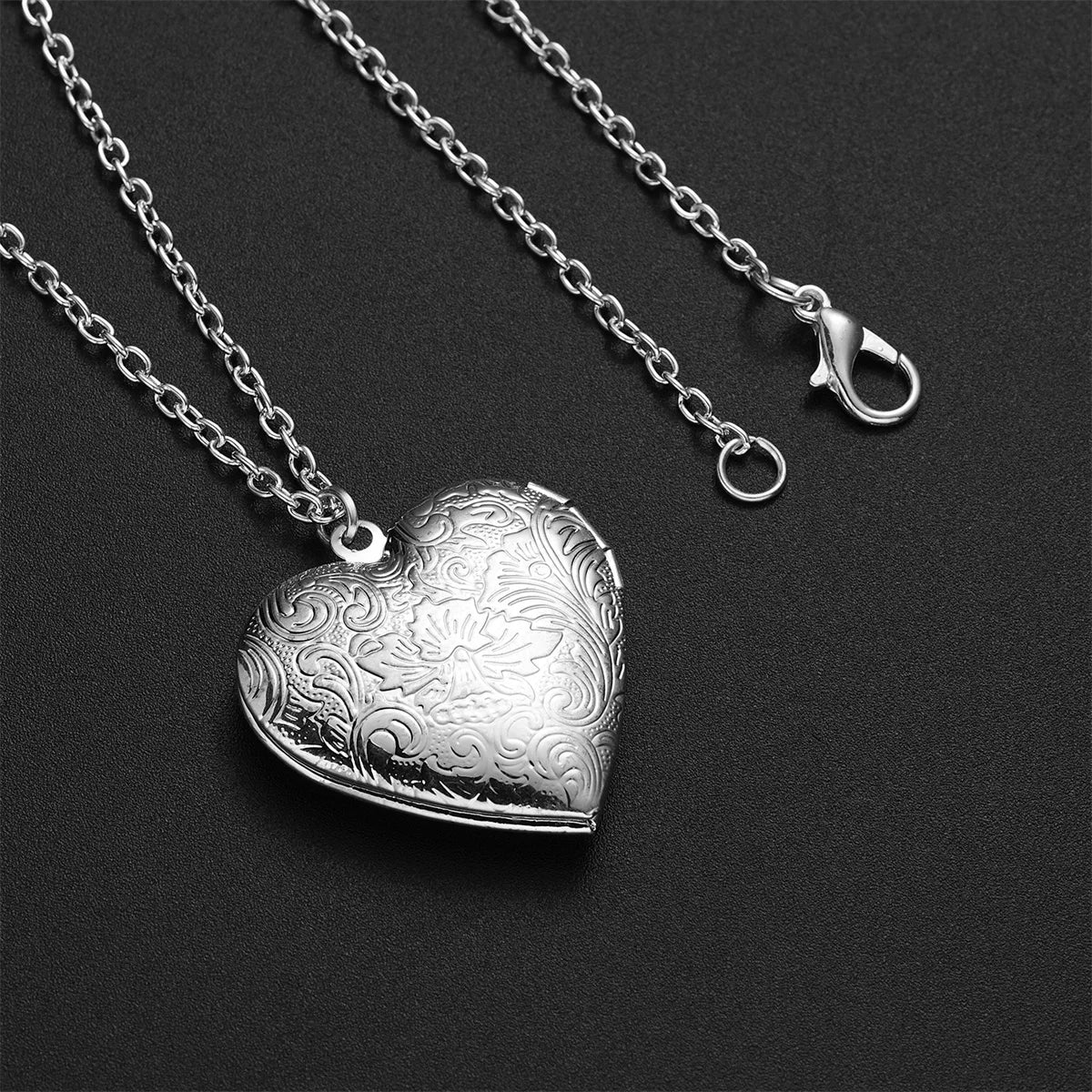 Silver Love Heart  Necklace