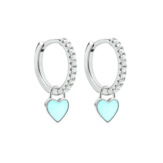 mony Heart Hoop Earrings