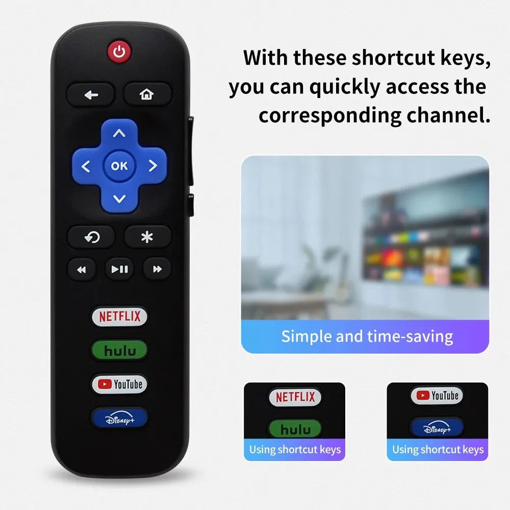 RC280A Replacement Remote Control Only for Roku TV for TCL Roku/Hisense Roku/Onn Roku/Philips Roku TVs(Not for Stick and Box)