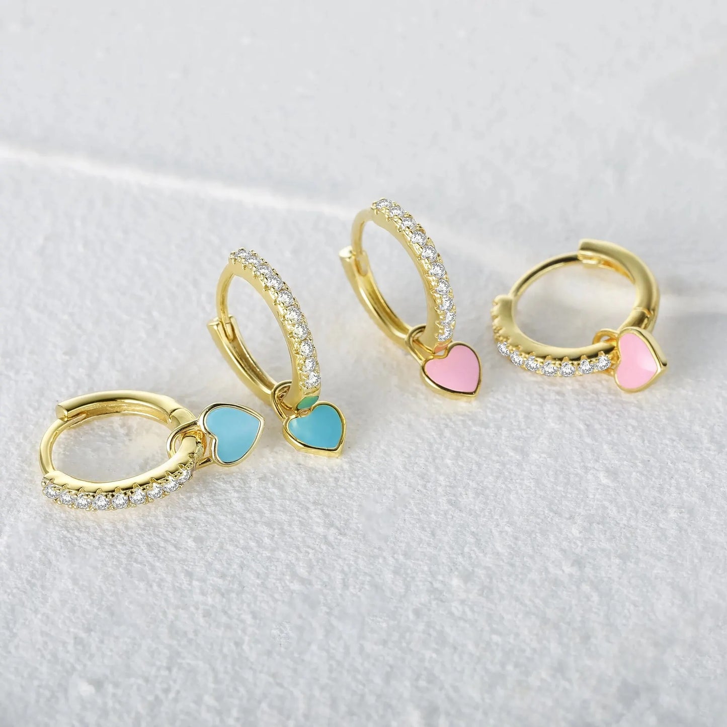 mony Heart Hoop Earrings