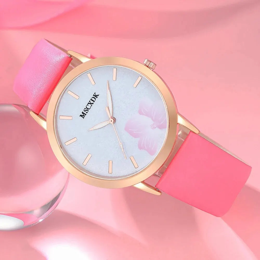 Kely  Pink Watch & Glasses Set